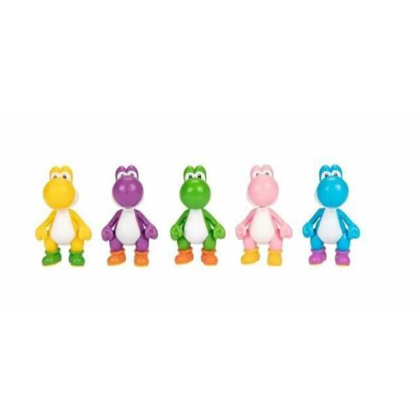 World of Nintendo Super Mario Pack de 5 Figuras Yoshi 6 cm