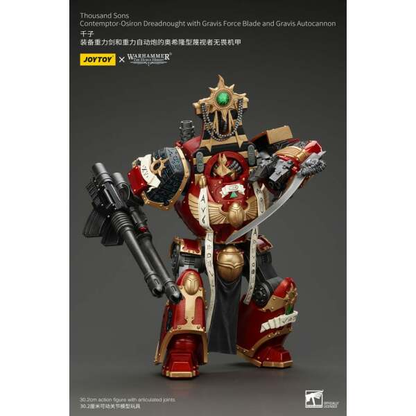 Warhammer The Horus Heresy Figura 1/18 Thousand Sons Contemptor-Osiron Dreadnought with Gravis Force Blade And Gravis Autocannon 30 cm