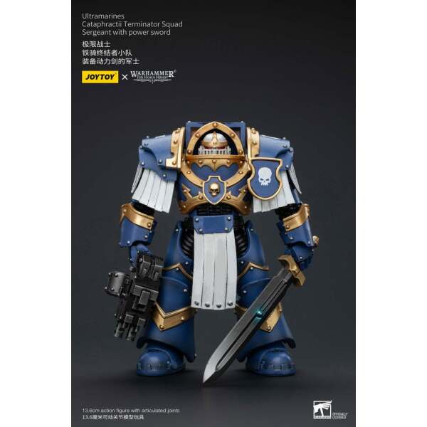 Warhammer The Horus Heresy Figura 1/18 Ultramarines Cataphractii Terminator Squad Sergeant with Power Sword 14 cm