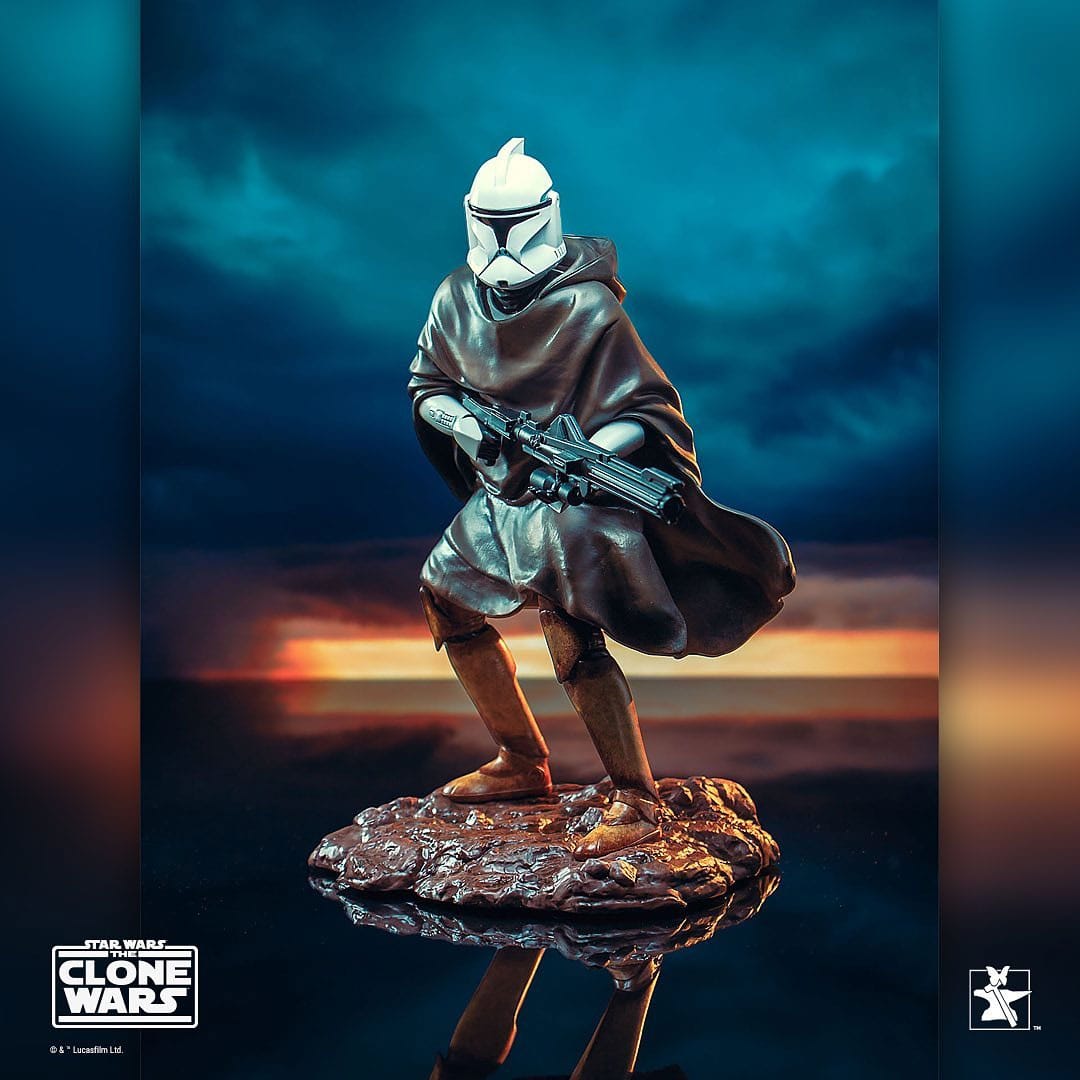 Star Wars: The Clone Wars Estatua 1/7 Hawkbat Battalion Clone Trooper 2019 Premier Guild Membership Gift 25 cm