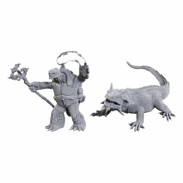 D&D Nolzur’s Marvelous Miniatures sin pintar Tortle Druid & Wild Shape Giant Lizard