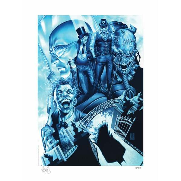 DC Comics Litografia The Gates of Arkham 46 x 61 cm – sin marco