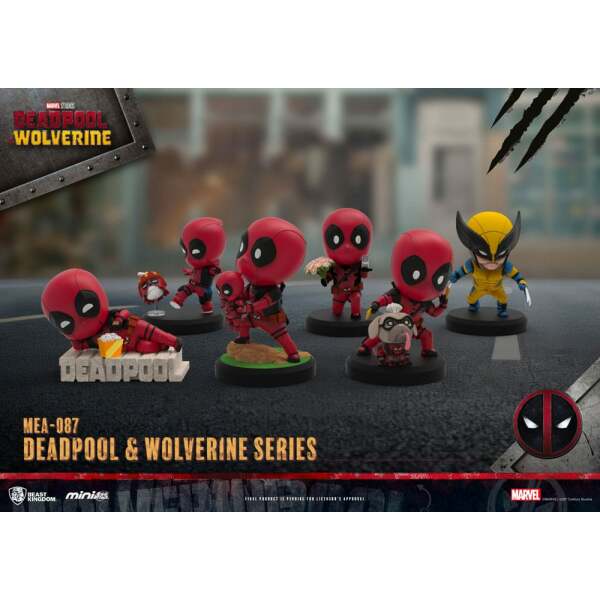 Deadpool 3 Pack de 6 Figuras Deadpool & Wolverine Series Mini Egg Attack Set 8 cm