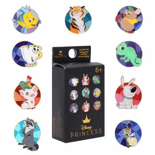 Disney by Loungefly Chapas esmaltadas Blind Box Princess Animal Stain Glass Expositor (18)