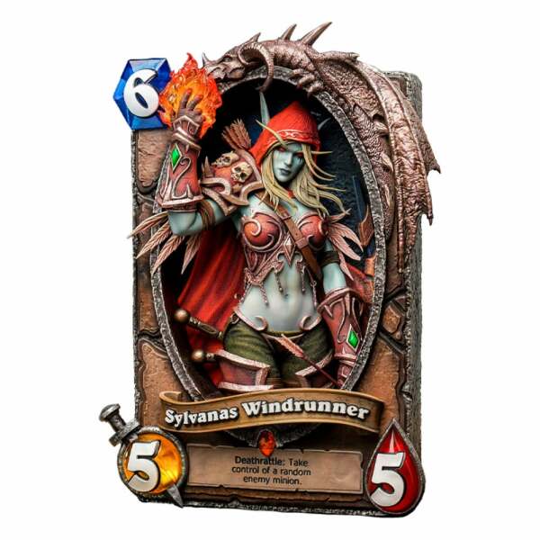 Hearthstone Estatua 3D Art Frame Sylvanas Windrunner 31 cm