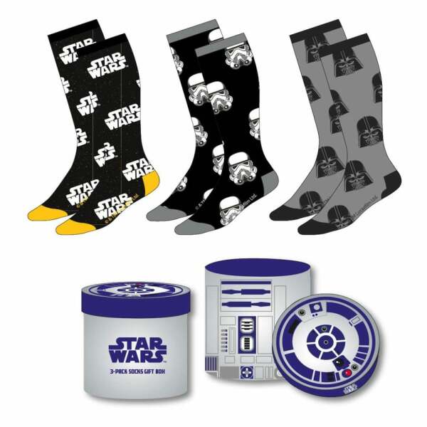 Star Wars Pack de 3 Pares de calcetines 38-45