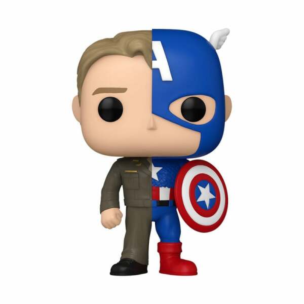 Marvel Figura POP! Vinyl Split- Captain A/Steve R 9 cm