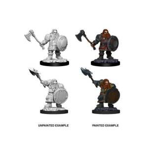 D&D Nolzur’s Marvelous Miniatures Miniaturas sin pintar Male Dwarf Fighter Caja (6)