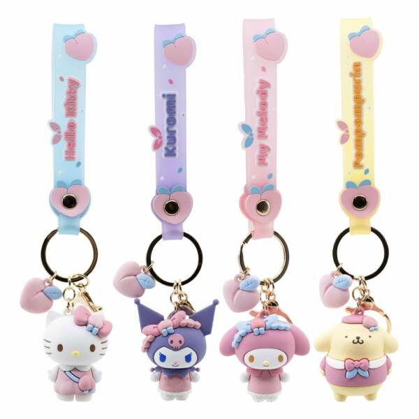 Sanrio Llaveros Peach Series Hello Kitty and Friends Expositor (12)