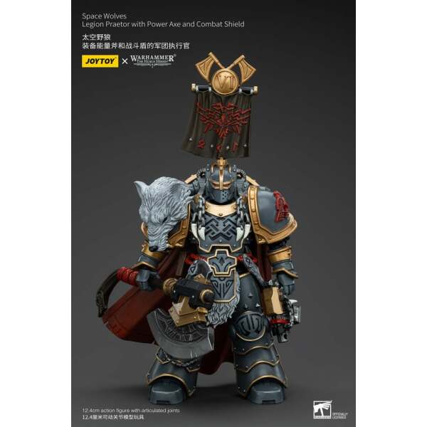 Warhammer The Horus Heresy Figura 1/18 Space Wolves Legion Praetor with Power Axe and Combat Shield 12 cm