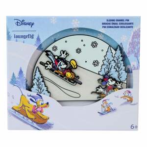 Disney by Loungefly Chapas esmaltadas 3″ Collector Box Mickey and friends Winter Wonderland Limited Edition 8 cm