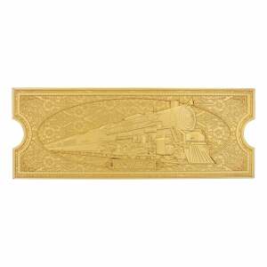 Polar Express Réplica Train Ticket 24k Gold Plated Limited Edition