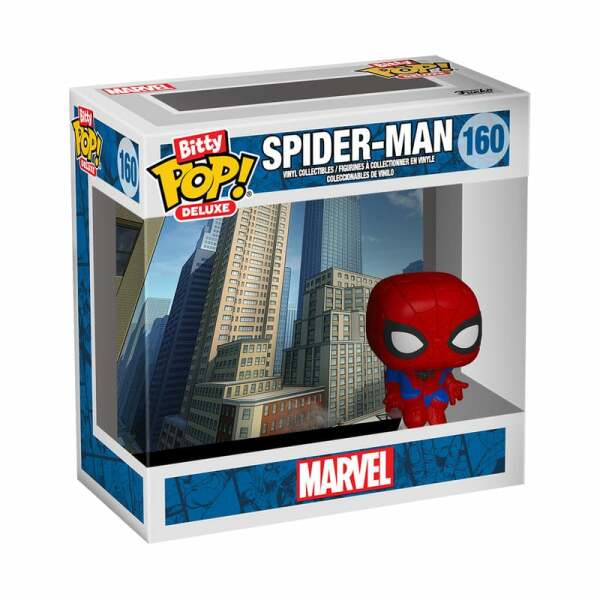 Spider-Man Display de 12 Pack de 4 Figuras Bitty POP! Deluxe Vinyl Spider-Man(Cityscape) 2,5 cm