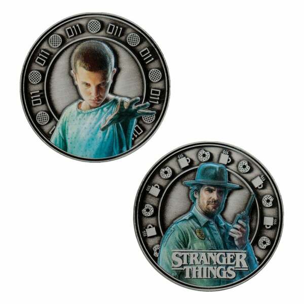 Stranger Things Moneda Eleven & Hopper 4 cm