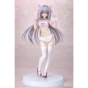 Tsuki ni Yorisou Otome no Sahou Estatua PVC 1/6 Luna Sakurakouji Cat Maid Sakura Color Ver. 26 cm