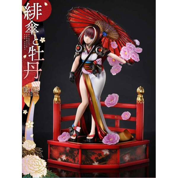 Original Illustration by Fuzichoco Estatua PVC 1/7 Prisma Wing Scarlet Umbrella And Peony Deluxe Version 32 cm