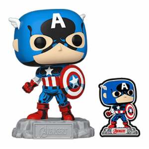 Avengers: Beyond Earth’s Mightiest POP! Vinyl Figura Captain America with Pin 9 cm