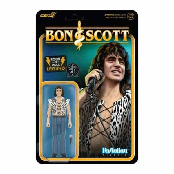 Bon Scott Figura ReAction Wave 02 Bon Scott (Leopard Print) 10 cm