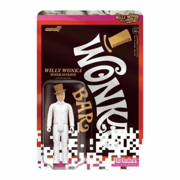 Charlie y la fabrica de chocolate (1971) Figura ReAction Wave 03 Willy Wonka (White Suit) 10 cm