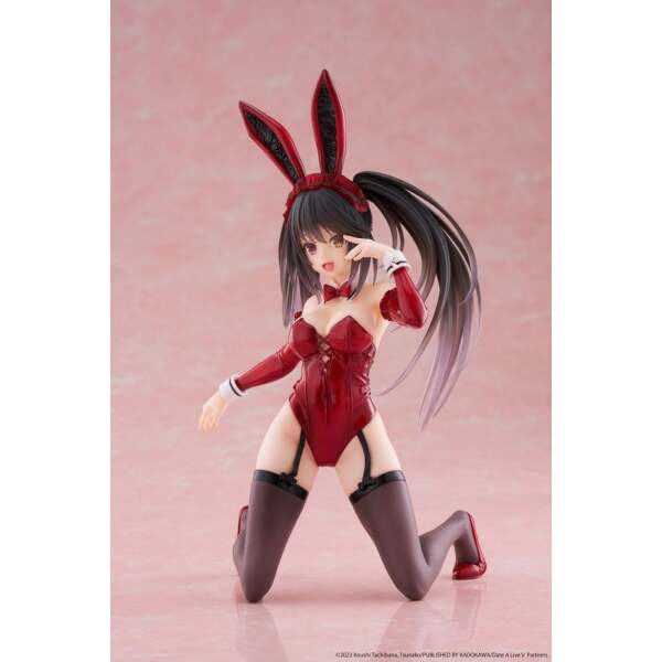 Date A Live V Estatua PVC Desktop Cute Figure Kurumi Tokisaki Bunny Ver. 13 cm