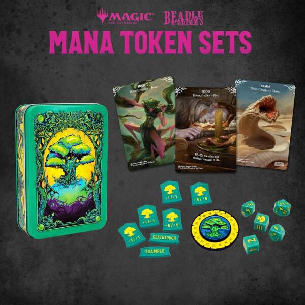 Magic the Gathering Dice and Token Pack Green Mana