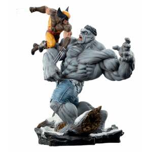 Marvel Estatua Grey Hulk vs Wolverine 58 cm