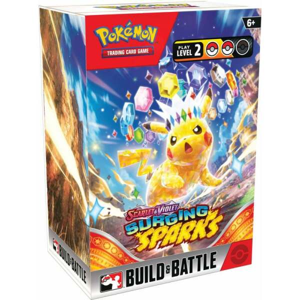 Pokémon Scarlet & Violet 08 Surging Sparks Build and Battle Box Expositor (10) *INGLÉS*