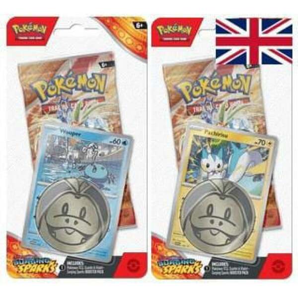 Pokémon TCG Scarlet & Violet 08 Blister Surging Sparks Checklane *INGLÉS* Set (2)