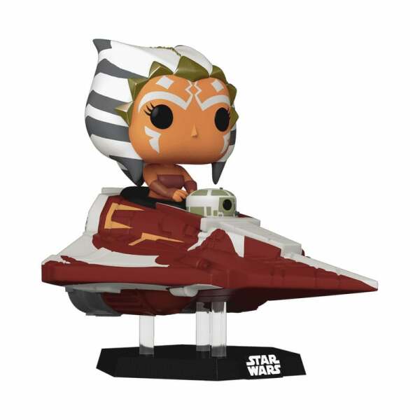 Star Wars: The Clone Wars POP! Rides Vinyl Cabezón Ahsoka Tano in Delta 7 Jedi Starfighter 15 cm