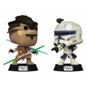 Star Wars: The Clone Wars Pack de 2 POP! Vinyl Figuras Cabezón Pong Krell vs. Captain Rex 9 cm