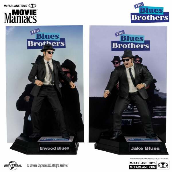 The Blues Brothers Pack de 2 Estatuas PVC Movie Maniacs Jake & Elwood Blues (Gold Label) 15 cm