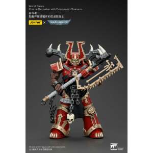 Warhammer 40k Figura 1/18 World Eaters Khorne Berzerker with Eviscerator Chainaxe 13 cm