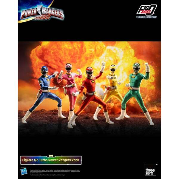 Power Rangers Turbo Pack de 5 Figuras FigZero 1/6 Turbo Power Rangers 30 cm