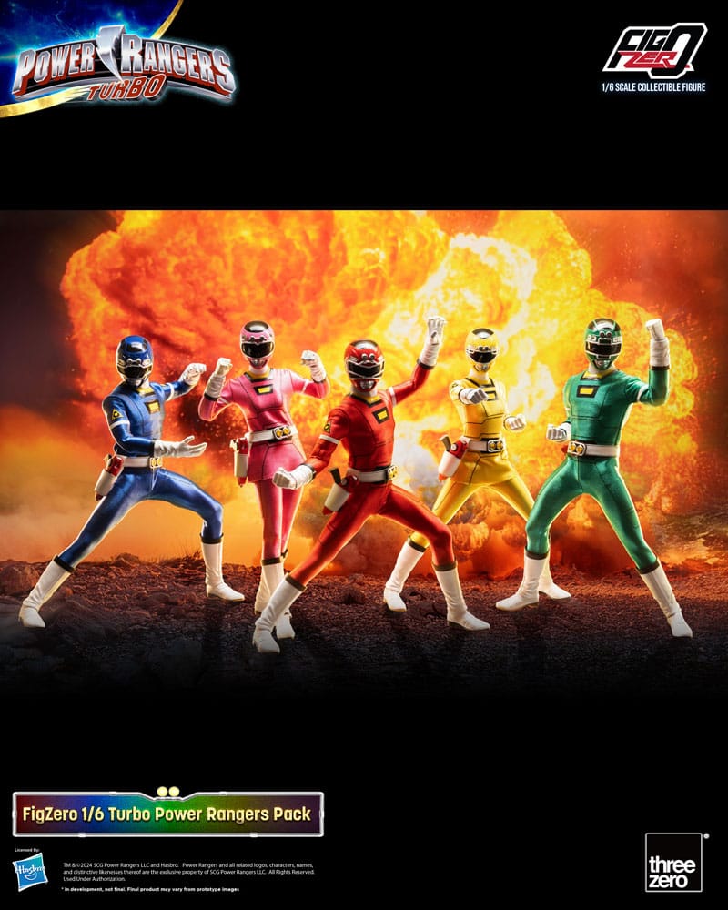 Power Rangers Turbo Pack de 5 Figuras FigZero 1/6 Turbo Power Rangers 30 cm