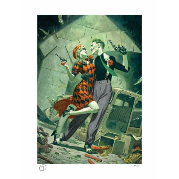 DC Comics Litografia Harley Quinn & The Joker: Lawless Love 46 x 61 cm – sin marco