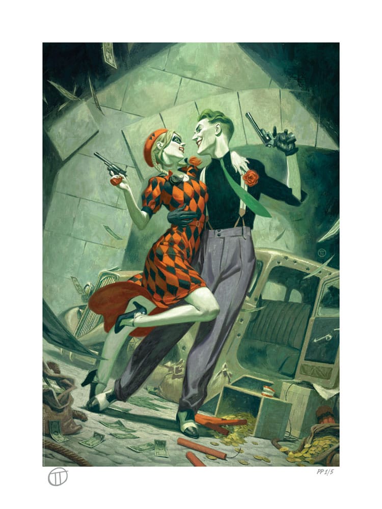 DC Comics Litografia Harley Quinn & The Joker: Lawless Love 46 x 61 cm – sin marco