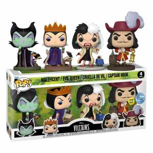 Disney Villains Pack de 4 Figuras POP! Movies Vinyl Villains (GW)(EMEA) 9 cm