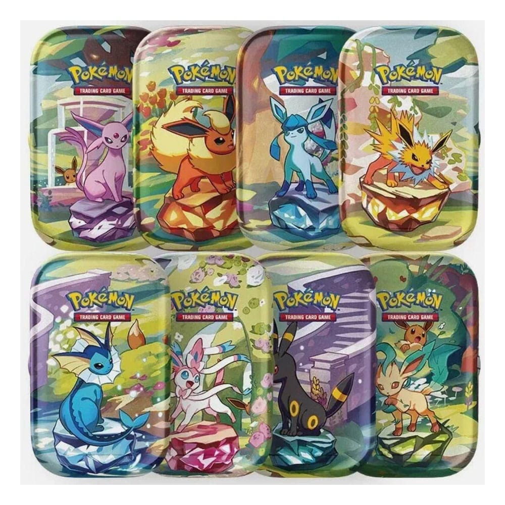 Pokémon TCG Scarlet & Violet 8.5 Prismatic Evolutions Mini Tin Display (8) *INGLÉS*