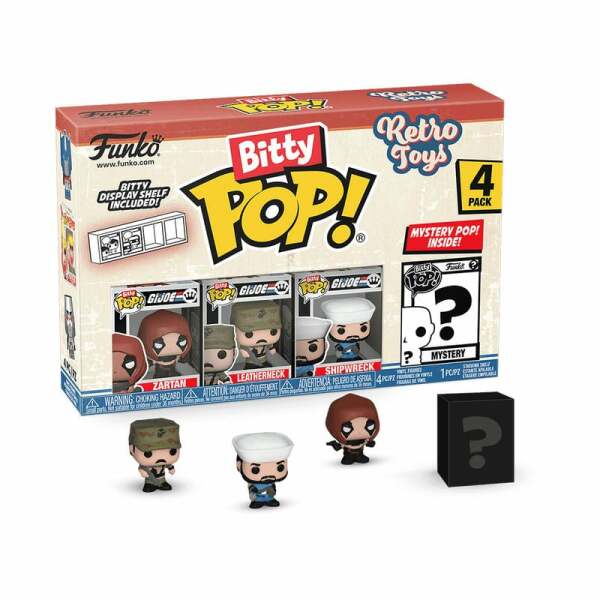 Retro Toys Pack de 4 Figuras Bitty POP! Vinyl GI Joe 2,5 cm