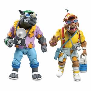 Tortugas Ninja (Cartoon 1980) Pack de 2 Figuras Vacation Bebop and Rocksteady 18 cm