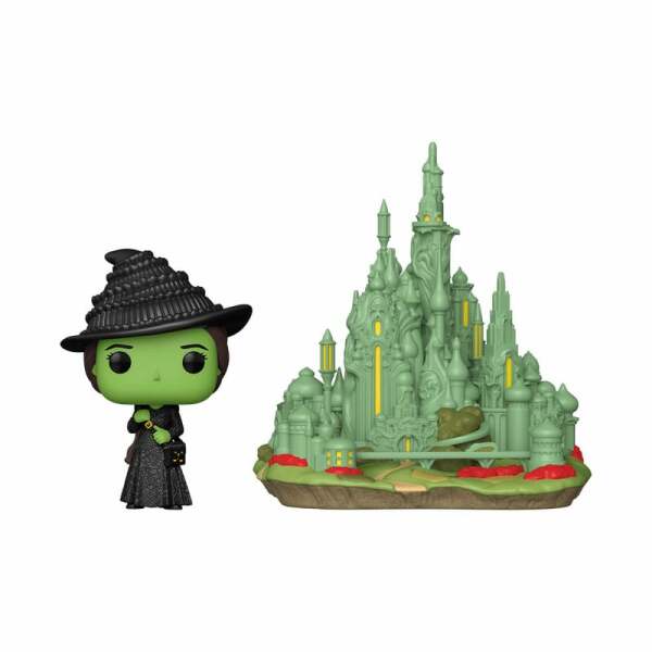 Wicked POP! Town Vinyl Figura Elphaba with the Emerald City 9 cm