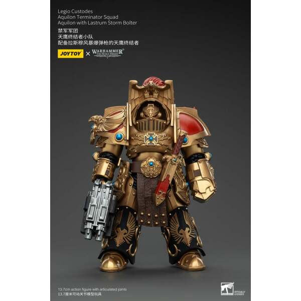 Warhammer The Horus Heresy Figura 1/18 Legio Custodes Aquilon Terminator Squad Aquilon with Lastrum Storm Bolter 14 cm