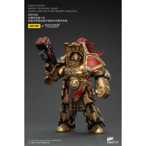 Warhammer The Horus Heresy Figura 1/18 Legio Custodes Aquilon Terminator Squad Aquilon with twin-linked Adrathic Destructor 14 cm