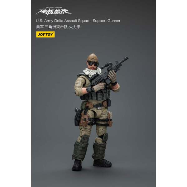 Hardcore Coldplay Figura 1/18 U.S. Army Delta Assault Squad Support Gunner 11 cm