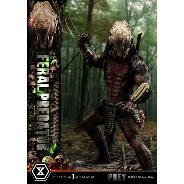 Prey (Movie) Estatua Museum Masterline Series 1/3 Feral Predator 89 cm