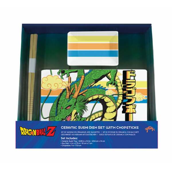 Dragon Ball Z Platos y palillos de sushi de cerámica Shenron