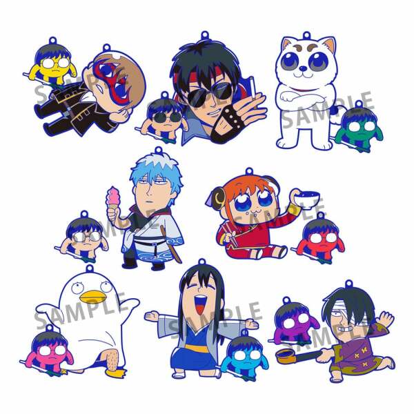 Gintama x Okawabukubu Colgantes Caucho Rubber Mascot Buddycolle Gintama Oshanti 7 cm Surtido (8)