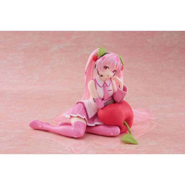 Hatsune Miku Estatua PVC Desktop Cute Figure Sakura Miku Cherry Cushion Ver. 13 cm