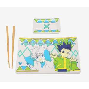 Hunter x Hunter Platos y palillos de sushi de cerámica Gon & Killua