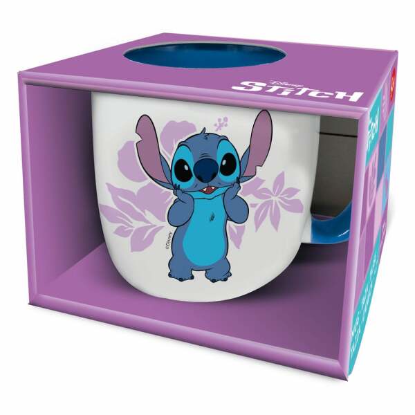 Lilo & Stitch Taza Stitch pink Flowers 385 ml